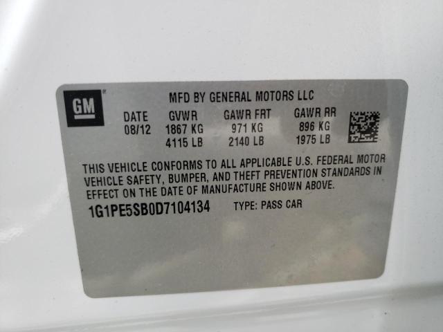 1G1PE5SB0D7104134 Chevrolet Cruze 2013. Фото: 9