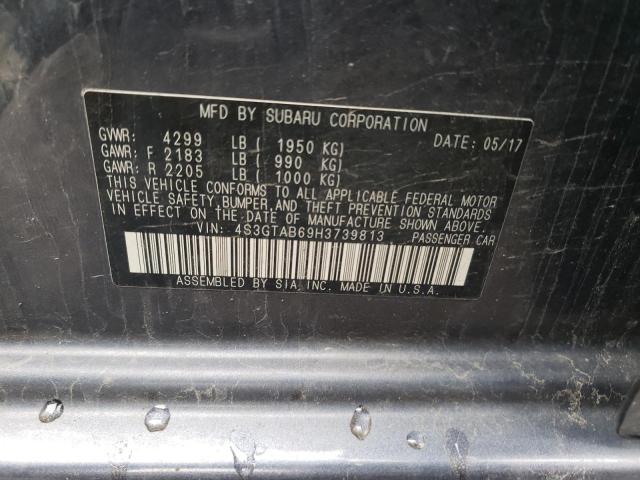 2017 SUBARU IMPREZA PR 4S3GTAB69H3739813