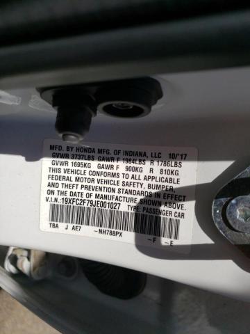 2018 HONDA CIVIC EX 19XFC2F79JE001027