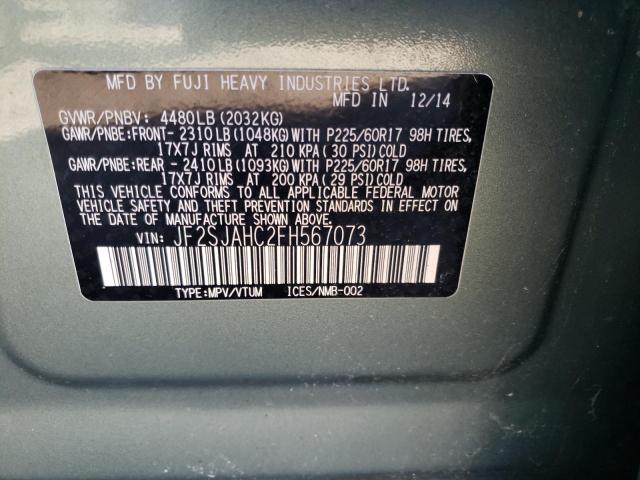 2015 SUBARU FORESTER 2 JF2SJAHC2FH567073