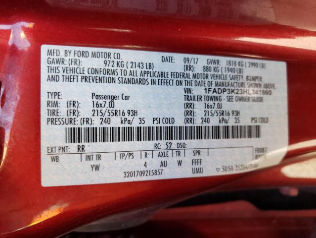 2017 FORD FOCUS SE 1FADP3K23HL341860