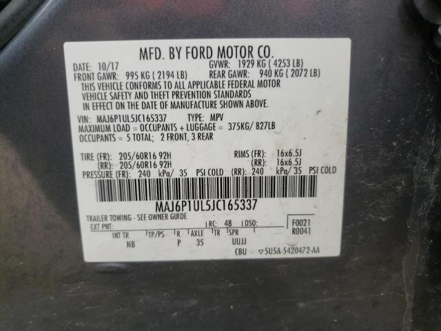 2018 FORD ECOSPORT S MAJ6P1UL5JC165337