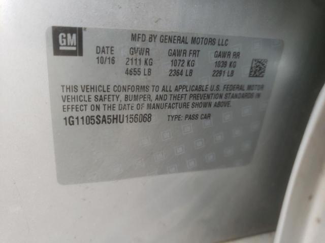 2017 CHEVROLET IMPALA LT 1G1105SA5HU156068