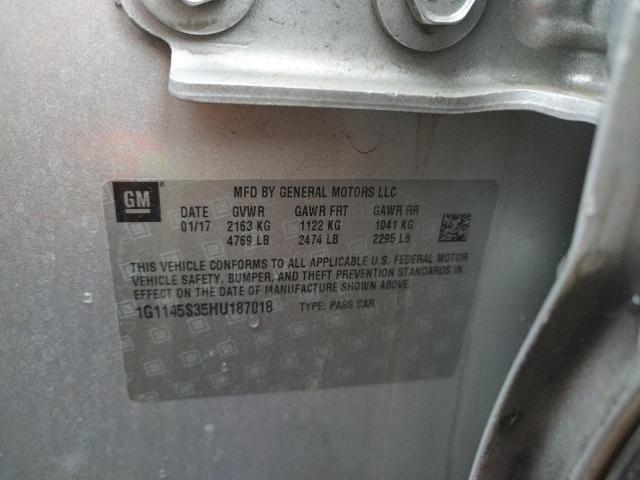 2017 CHEVROLET IMPALA PRE 1G1145S35HU187018