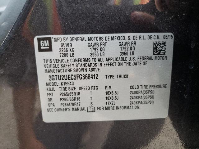 2015 GMC SIERRA K15 3GTU2UEC5FG368412