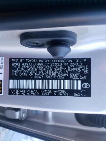 2019 TOYOTA PRIUS PRIM JTDKARFP9K3107306