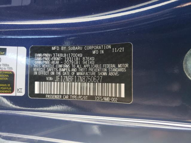 2022 TOYOTA 86 JF1ZNBF17N8750627