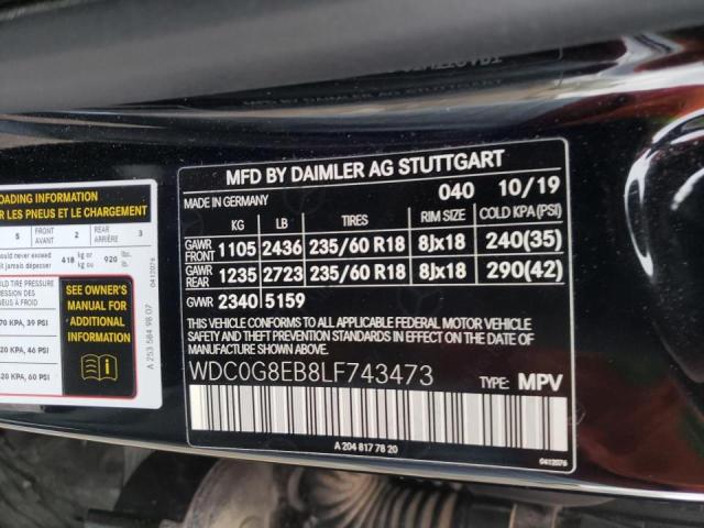 2020 MERCEDES-BENZ GLC 300 4M WDC0G8EB8LF743473