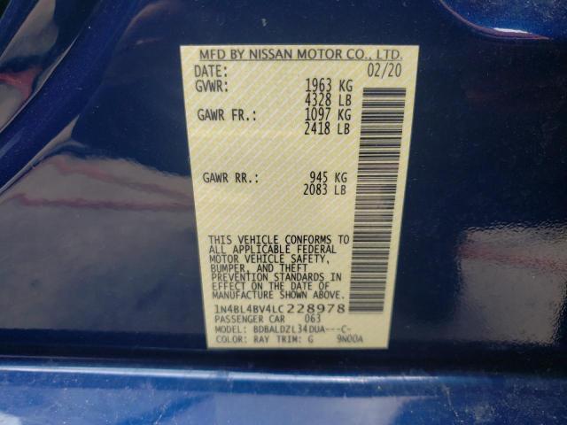 2020 NISSAN ALTIMA S 1N4BL4BV4LC228978