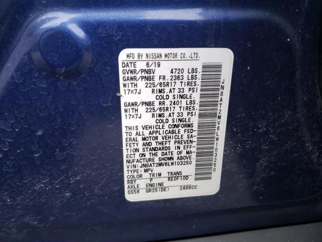 2020 NISSAN ROGUE S JN8AT2MV6LW103250