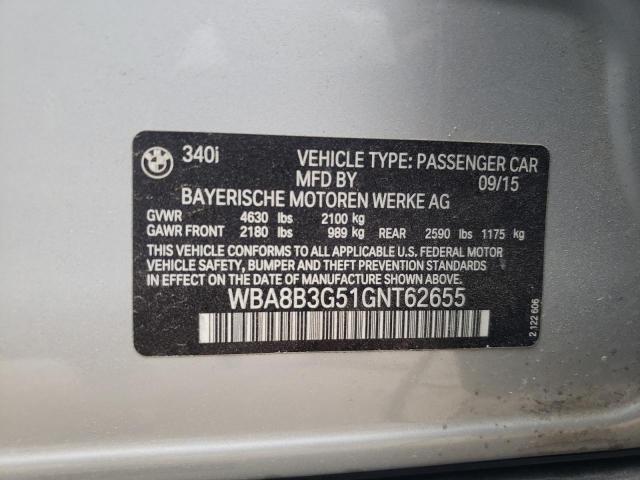 2016 BMW 340 I WBA8B3G51GNT62655