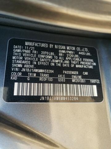 2021 NISSAN ROGUE SPOR JN1BJ1AW6MW453284