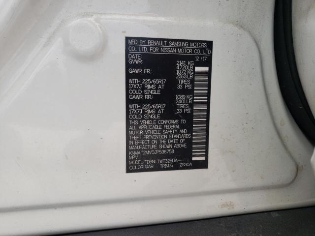2018 NISSAN ROGUE S KNMAT2MV0JP536758