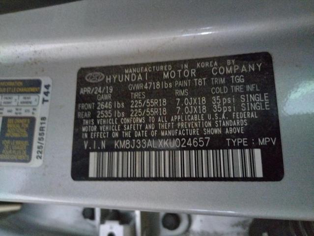 2019 HYUNDAI TUCSON LIM KM8J33ALXKU024657