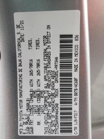 2022 TOYOTA TACOMA DOU 3TMCZ5AN9NM464340