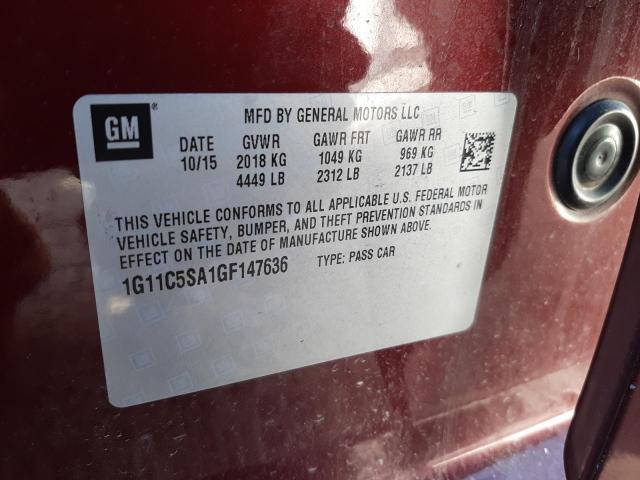 2016 CHEVROLET MALIBU LIM 1G11C5SA1GF147636