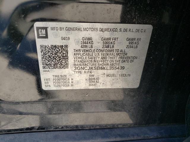2019 CHEVROLET TRAX LS 3GNCJKSB5KL355439
