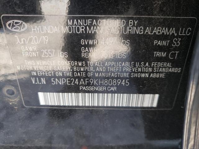2019 HYUNDAI SONATA SE 5NPE24AF9KH808945