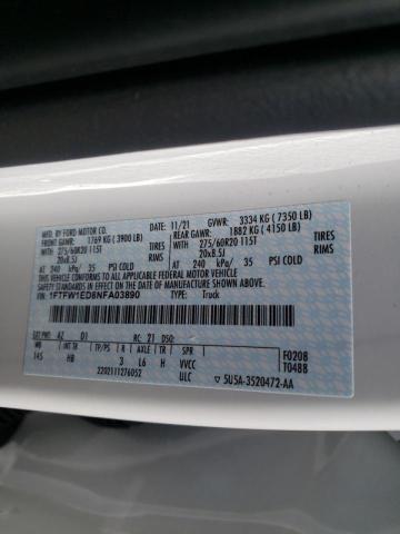 2022 FORD F150 4WD 1FTFW1ED8NFA03890