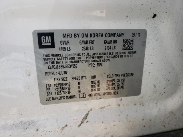 KL4CJESB6JB534559 Buick Encore Pre 2018. Фото: 9