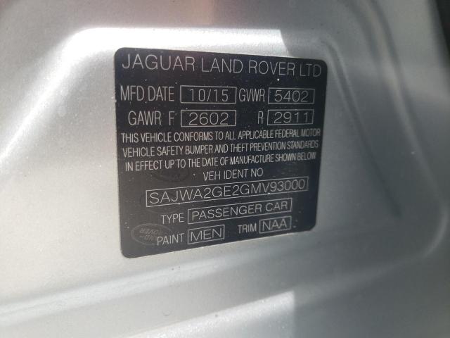 2016 JAGUAR XJL SUPERC SAJWA2GE2GMV93000