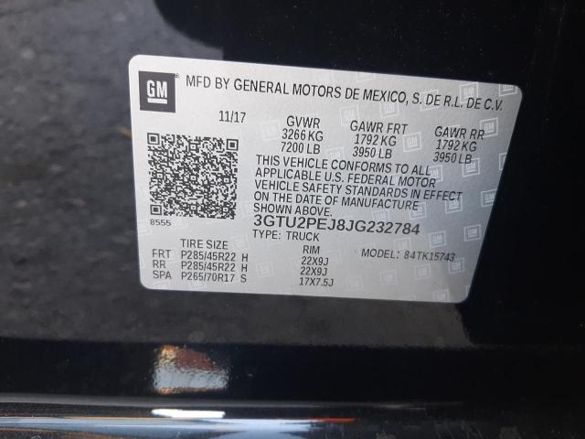2018 GMC SIERRA K15 3GTU2PEJ8JG232784