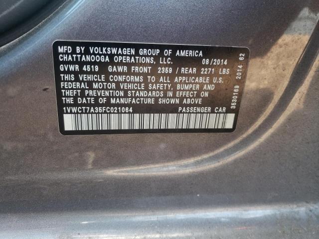 2015 VOLKSWAGEN PASSAT SEL 1VWCT7A35FC021064