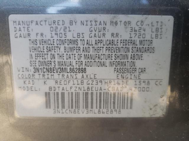 2021 NISSAN VERSA SV 3N1CN8EV3ML862898