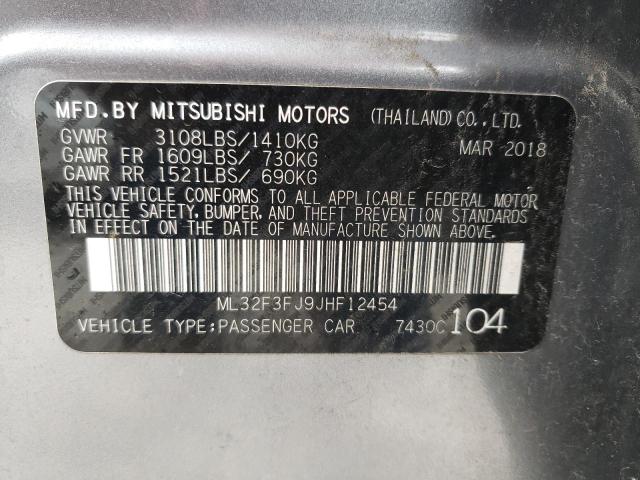2018 MITSUBISHI MIRAGE ML32F3FJ9JHF12454