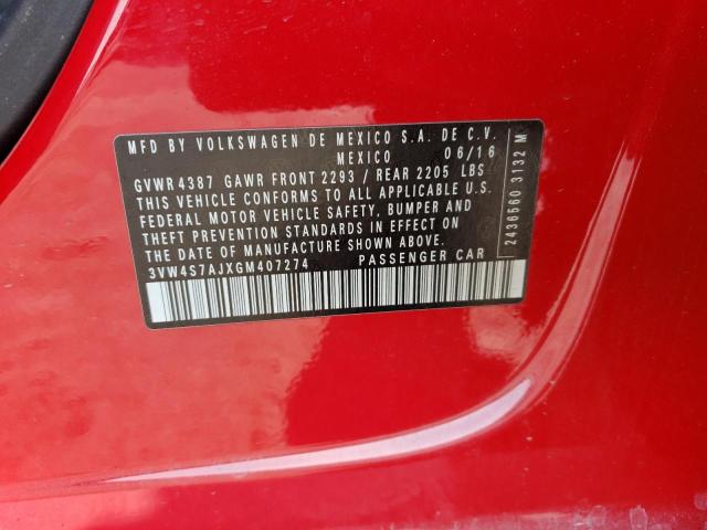 2016 VOLKSWAGEN JETTA GLI 3VW4S7AJXGM407274