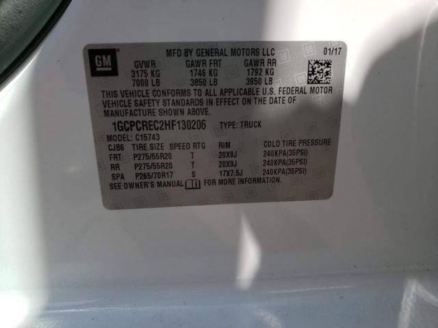 2017 CHEVROLET SILVERADO 1GCPCREC2HF130206