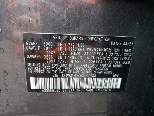 2021 SUBARU ASCENT PRE 4S4WMAHD4M3447488