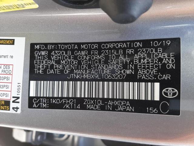 2020 TOYOTA C-HR XLE JTNKHMBX9L1063207