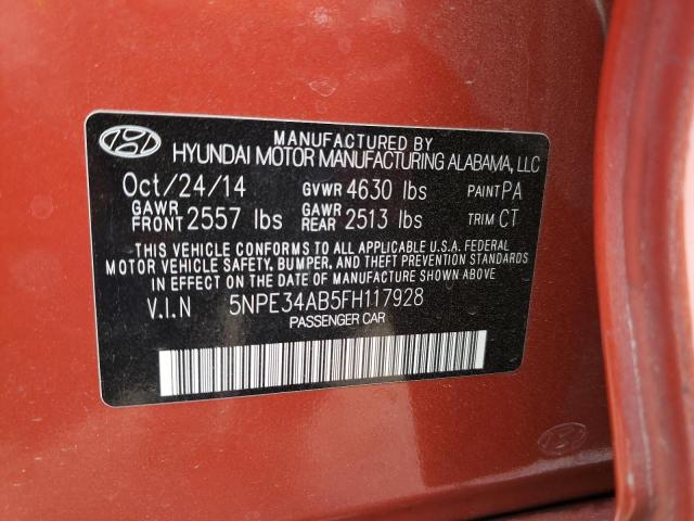 2015 HYUNDAI SONATA SPO 5NPE34AB5FH117928