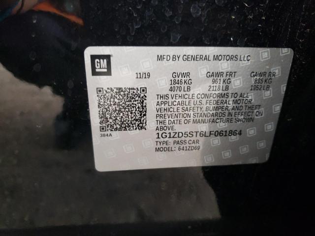 1G1ZD5ST6LF061864 Chevrolet Malibu Lt 2020. Фото: 9