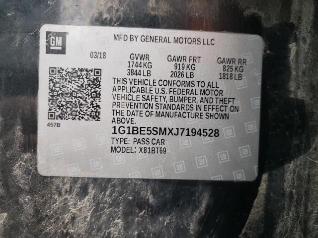 1G1BE5SMXJ7194528 Chevrolet Cruze Lt 2018. Фото: 9
