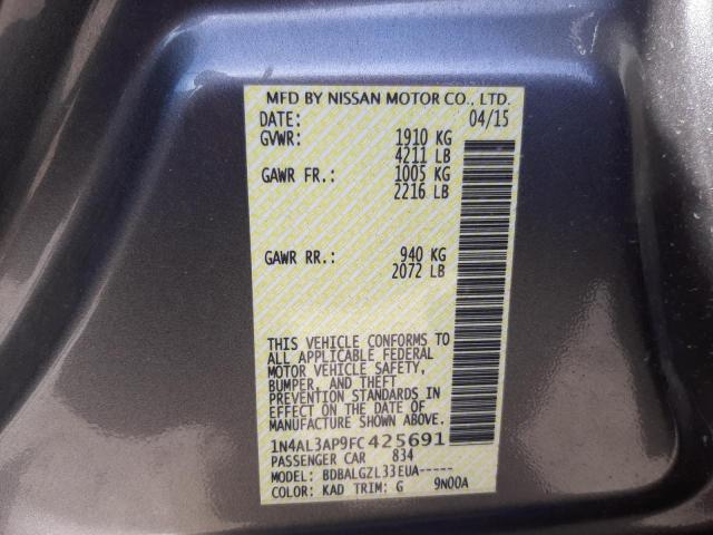 2015 NISSAN ALTIMA 2.5 1N4AL3AP9FC425691