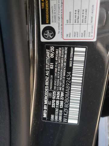 Auction sale of the 2021 MERCEDES BENZ E CLASS , vin: W1KZF8DB0MA892434, lot number: 43051822