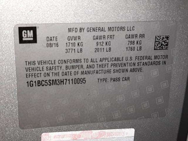 2017 CHEVROLET CRUZE LS 1G1BC5SM3H7110095