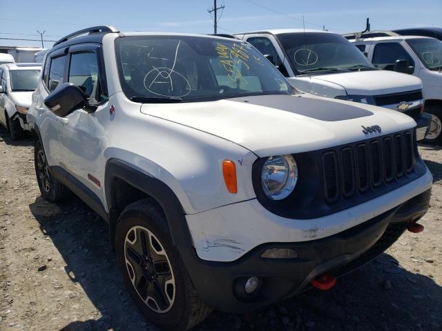 Salvage cars for sale at Windsor, NJ auction: 2017 Jeep Renegade T
