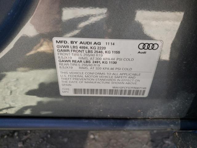 2015 AUDI Q3 PRESTIG WA1GFCFS7FR007145