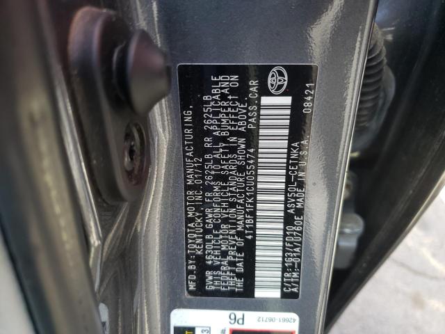 4T1BF1FK1CU055474 Toyota Camry Base 2012. Фото: 9
