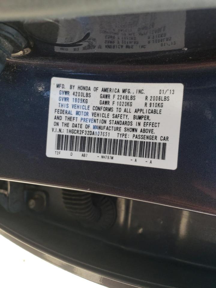 1HGCR2F32DA107651 2013 Honda Accord Lx