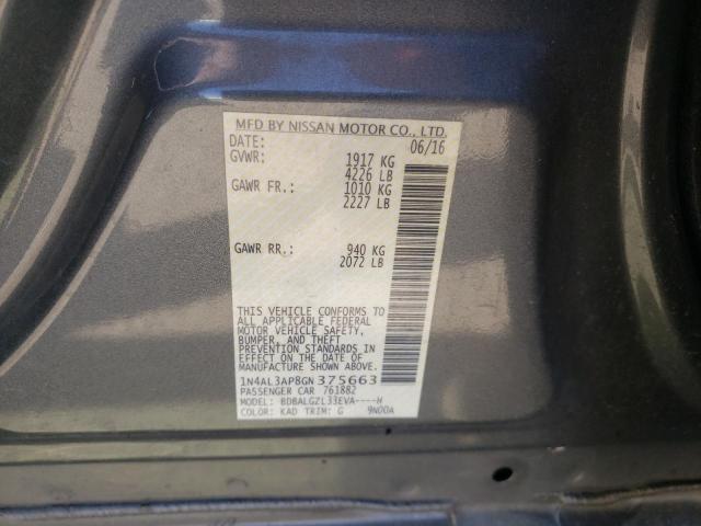 2016 NISSAN ALTIMA 2.5 1N4AL3AP8GN375663