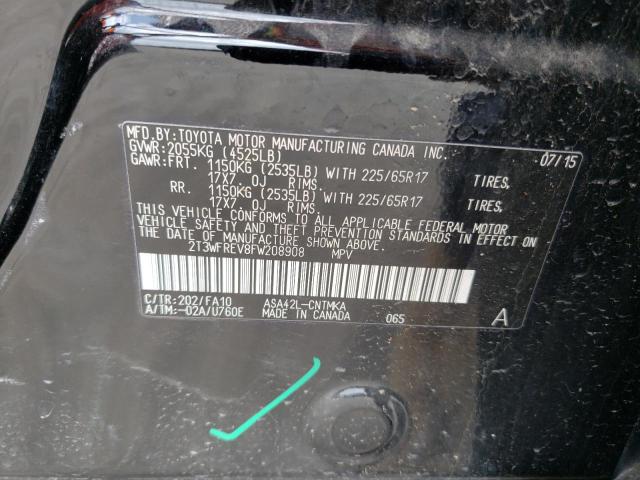 2015 TOYOTA RAV4 XLE 2T3WFREV8FW208908