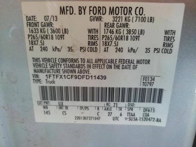 1FTFX1CF9DFD11439 Ford F150 Super 2013. Фото: 9