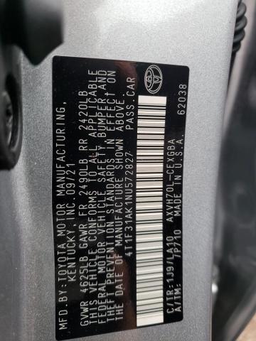 2022 TOYOTA CAMRY XLE 4T1F31AK1NU572827