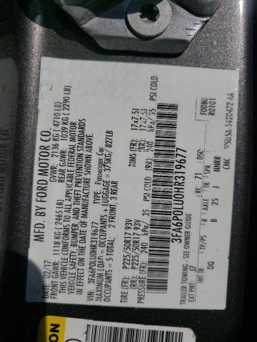 2017 FORD FUSION SE 3FA6P0LU0HR319677