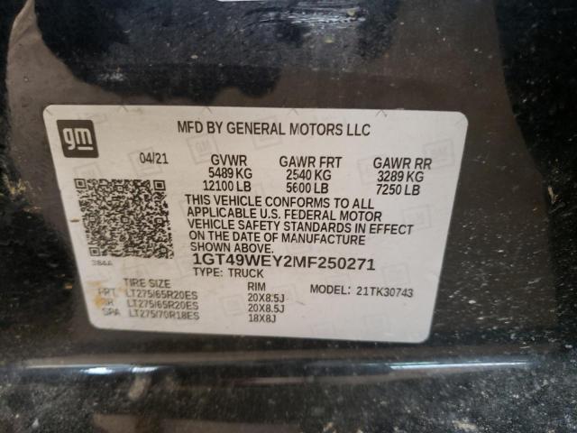 2021 GMC SIERRA K35 1GT49WEY2MF250271