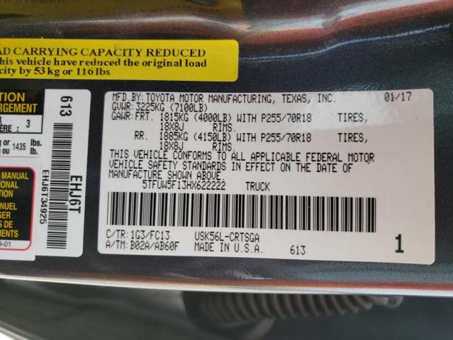 2017 TOYOTA TUNDRA DOU 5TFUW5F13HX622222